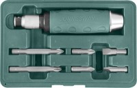 Отвертка Jonnesway ударная с битами SL 8,10мм PH# 2,3 36мм и PH# 2,3 80мм, 7 предметов
