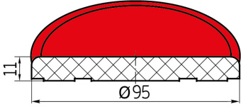 Накладка резиновая на домкрат подкатной ø95 h11