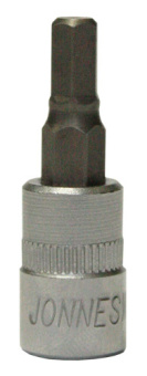 Насадка Jonnesway торцевая 1/4"DR с вставкой-битой шестигранной, H5, 37 мм