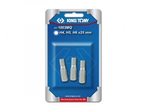Набор KING TONY вставок (бит) 1/4", HEX, 4 5 6 мм, 3 предмета