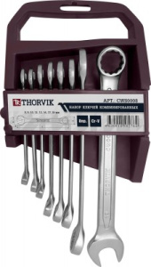 Набор Thorvik ключей гаечных комбинированных на держателе, 8-19 мм, 8 предметов