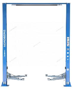 Подъемник Nordberg двухстоечный 4 т, верхняя синхронизация, H=3,6 м, 380 В, синий