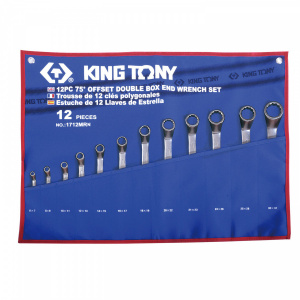 Набор KING TONY накидных ключей, 11841 мм, чехол из теторона, 12 предметов