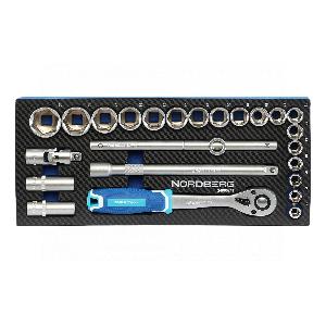 Набор головок 1/2" NORDBERG 24 предмета в ложементе