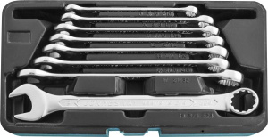 Набор Jonnesway ключей гаечных комбинированных с профилем SUPER TECH в кейсе, 8-19 мм, 8 предметов