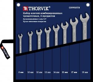 Набор Thorvik ключей гаечных комбинированных трещоточных в сумке, 8-19 мм, 8 предметов  