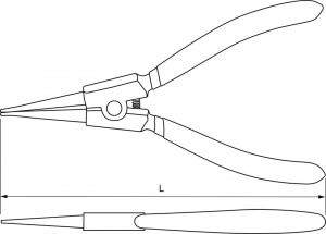 Щипцы Thorvik для стопорных колец «прямой разжим», 180 мм