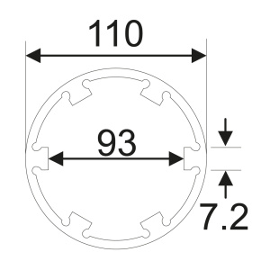 Головка ступичная для оси передней 6Т, d=110мм, L=80мм (MAN TGA) JTC
