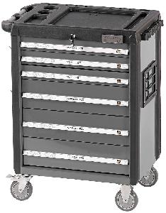 Тележка Nordberg инструментальная, 6 выдвижных ящиков, серая