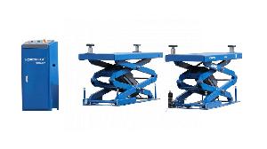 Подъемник ножничный Nordberg 3,5 т, с встроенными адаптерами для SUV авто, 220 В, синий