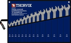 Набор Thorvik ключей гаечных комбинированных в сумке, 10-32 мм, 14 предметов