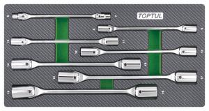 Набор TOPTUL  шарнирных ключей 6-19 мм, 7 пр. в мягком ложементе 