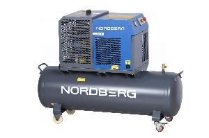 Компрессор винтовой Nordberg NCF7,5R 5,5 кВт, 10 бар, 660 л/мин, ресивер 230 л, IP54
