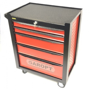Тележка GAROPT Gt9505 инструментальная, Серия "Premium", 5 ящ, red