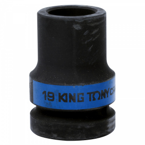 Головка KING TONY торцевая глубокая ударная четырехгранная 1", 19 мм, футорочная