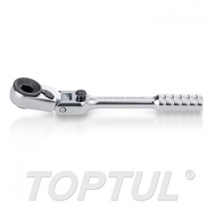 Трещотка TOPTUL  с шарниром для бит 1/4" 60 зубьев 110 мм 