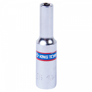 Головка KING TONY торцевая TORX Е-стандарт 1/4", E6, L = 50 мм