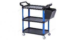 Тележка инструментальная Nordberg T31B, 3 пластиковые полки, синяя