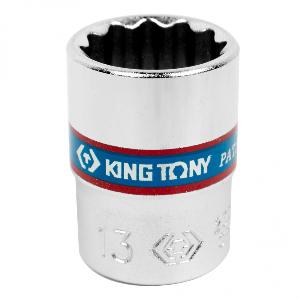 Головка KING TONY торцевая стандартная двенадцатигранная 1/4", 13 мм 