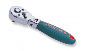 Рукоятка Jonnesway трещоточная укороченная с шарниром 1/4"DR, 36 зубцов, 125 мм
