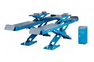 Подъемник ножничный Nordberg  для сход-развала 4,5 т, 380 В, 2 уровня, аварийное опускание, синий