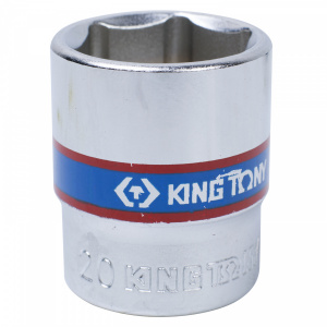 Головка KING TONY торцевая стандартная шестигранная 3/8", 20 мм