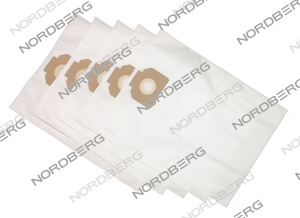 Комплект NORDBERG синтетических мешков 5шт для нижней камеры пылесоса NV34 450х600