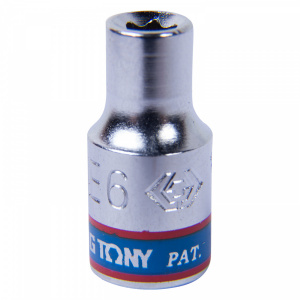 Головка KING TONY торцевая TORX Е-стандарт 1/4", E6, L = 24 мм