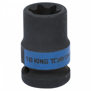 Головка KING TONY торцевая ударная TORX Е-стандарт 1/2", E18, L = 38 мм