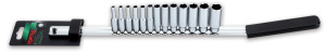 Набор TOPTUL  головок удлиненных 6-гр. 1/4" 4-14 мм на планке 13 предметов  