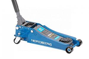 Домкрат Nordberg подкатной 2,5 т с резиновой насадкой