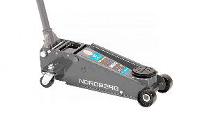 Домкрат Nordberg подкатной 3 т с резиновой насадкой, быстрый подъем