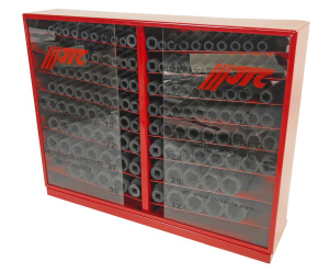 Набор головок торцевых 1/2" 6-ти гранных 10-32мм ударных в металлическом шкафу 137 предметов JTC