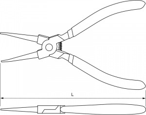 Щипцы Thorvik для стопорных колец «прямой сжим», 180 мм
