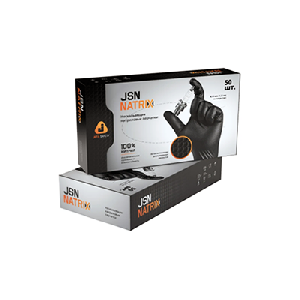 Перчатки JETA PRO NATRIX 290 нитриловые черные нескользящие, размер XL*50шт
