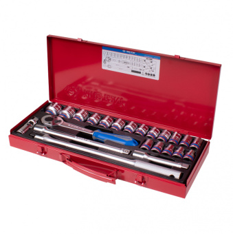 Набор торцевых головок с принадлежностями 1/2", двенадцатигранные, 10-32 мм, 23 предмета KING TONY 4