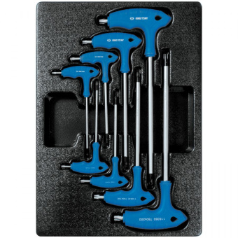 Набор KING TONY L-образных ключей TORX, ложемент, 8 предметов