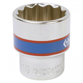 Головка KING TONY торцевая стандартная двенадцатигранная 3/8", 19 мм