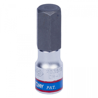 Насадка KING TONY (бита) торцевая 1/4", HEX, 10 мм, L = 37 мм