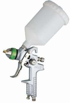 Пистолет Jonnesway покрасочный Краскопульт системы HVLP, бачок верхний нейлоновый 0.6 л, дюза 43191 