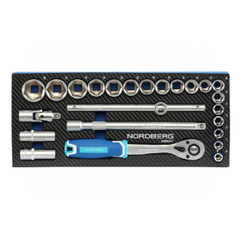 Набор головок 1/2" NORDBERG 24 предмета в ложементе