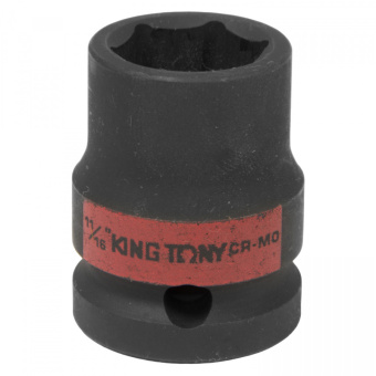 Головка KING TONY торцевая ударная шестигранная 1/2", 11/16", дюймовая