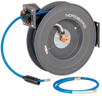 Шланг NORDBERG воздушный на стальной катушке, гибридный ПВХ диам. 8х12 мм, 20 м, 1/4"