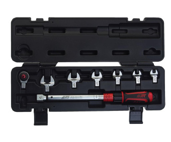 Ключ динамометрический 20-100Нм 9-12мм с насадками 10-19мм 8 предметов JTC