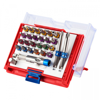 Набор МАСТАК вставок (бит) 1/4", TORX, HEX, PZ, PH, SLOT, 28 предметов