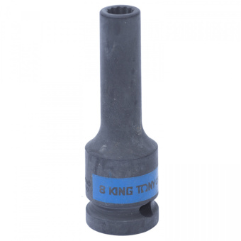 Головка торцевая ударная глубокая двенадцатигранная 1/2", 8 мм KING TONY 443008M