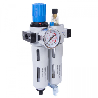 Фильтр МАСТАК влагоотделитель с редуктором и лубрикатор 1/4", 16 бар