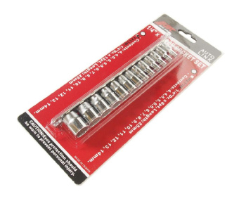 Набор головок торцевых 1/4" 12-ТИ гранных 04-14ММ L=25ММ 13 пред