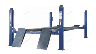 Подъемник Nordberg четырехстоечный 5 т, без траверсы, для сход-развала, механическое снятие, синий