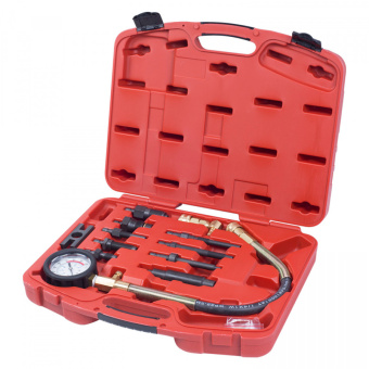 Компрессометр МАСТАК дизельный, 0-70 атм, комплект адаптеров